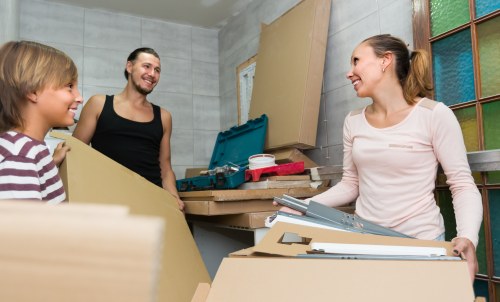 Loading furniture into a moving truck for a move in Finsbury Park