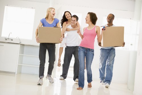 Removal van ready for a local move in Finsbury Park