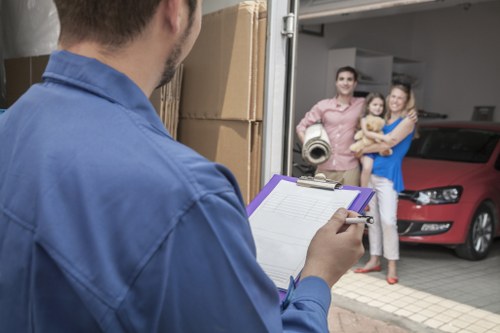 Commercial moving team preparing office relocation in Finsbury Park