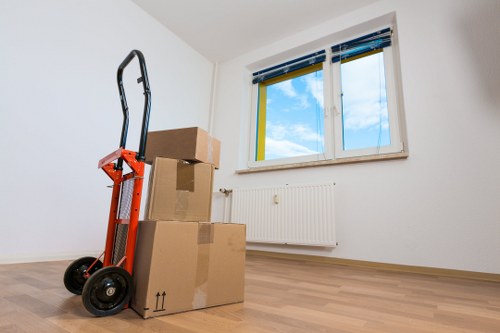 Professional movers preparing for a relocation in Finsbury Park