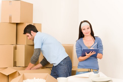 Removal team helping with a residential move near Finsbury Park