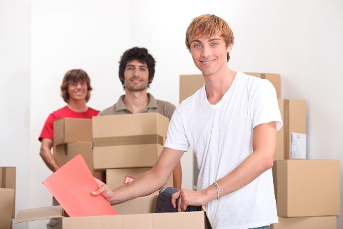 Packing and transport setup for a business move in North London