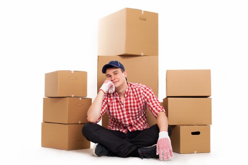 Office furniture and equipment prepared for safe moving service